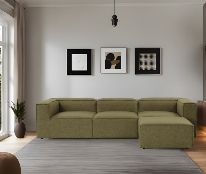 Atelier Del Sofa Sofá Esquinero Verde 296x185x66 cm